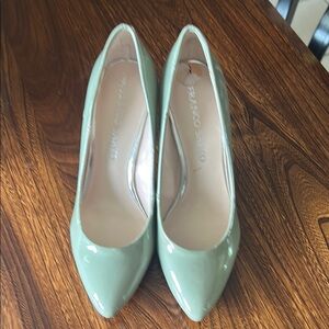 Franco Sarto Green Patent Leather Heels
